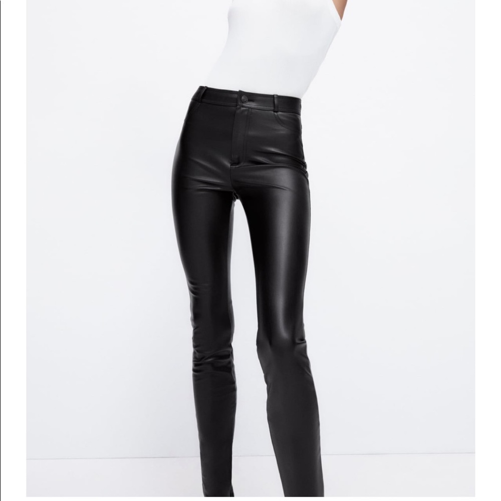 Zara faux leather leggings